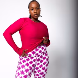 Plum long-sleeved top