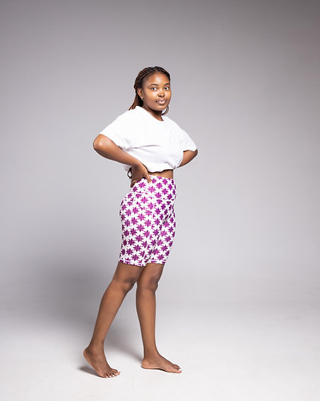 Aziza plum and white shorts 3 Aziza plum and white shorts 3